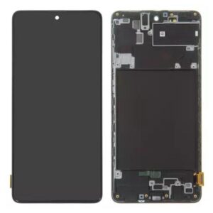 Οθόνη OLED με Μηχανισμό Αφής και Πλαίσιο για Galaxy A71 (Μαύρο)