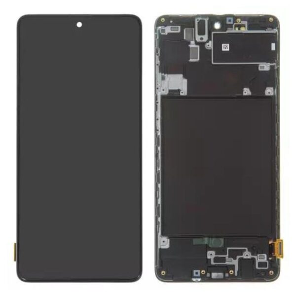 Οθόνη OLED με Μηχανισμό Αφής και Πλαίσιο για Galaxy A71 (Μαύρο)
