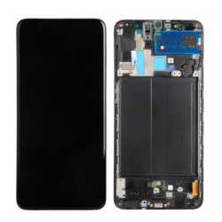Οθόνη με Μηχανισμό Αφής και Πλαίσιο για Galaxy A70 (Μαύρο)