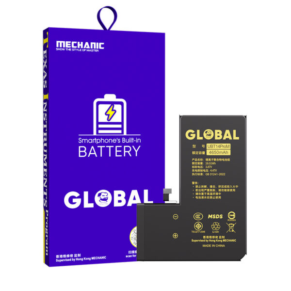 MECHANIC GLOBAL Μπαταρία Αντικατάστασης 4650mAh για iPhone 14 Pro Max (Extra Capacity)