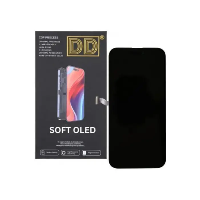 DD SOFT OLED Οθόνη LCD με Μηχανισμό Αφής για iPhone 14 Pro Max Μαύρο