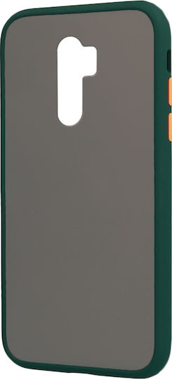 Color Button Bumper Back Cover Σιλικόνης Πράσινο (Redmi 9)