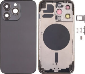 APPLE IPHONE 13 PRO ΠΙΣΩ ΚΑΠΑΚΙ ΜΕ ΠΛΑΙΣΙΟ ΜΑΥΡΟ- BACK COVER HOUSING GRAPHITE BLACK