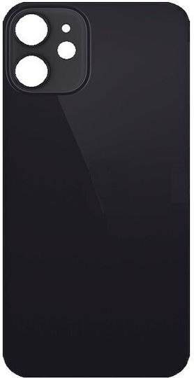 Καπάκι Μπαταρίας με Αυτοκόλλητη Ταινία Apple iPhone 12 Mini (5.4") Back Cover Glass Black