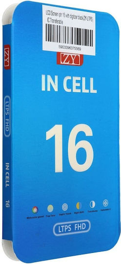 Οθόνη Zy-ltps Ic Transferable με Μηχανισμό Αφής για iPhone 16 (Μαύρο)