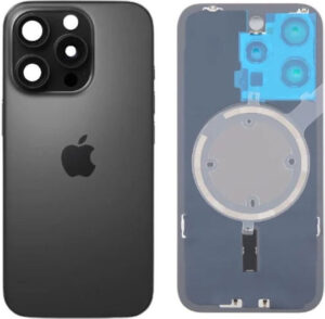 Πίσω Γυαλί Ατσάλινη Πλάκα Μαγνήτες Magsafe & Camera Lens Iphone 16 Pro Max Black Titanium