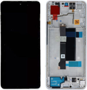 Xiaomi Οθόνη με Μηχανισμό Αφής και Πλαίσιο για Xiaomi Redmi Note 13 Pro 5G, Poco X6 5G (Λευκό)